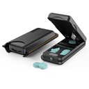 Tableta Cutter z Auto Centering napravo, Aluminum tablete Splitter z 316L Nerjaveče rezilo, pristen usnje Case, Profesionalni tablete Splitter za rezanje majhne tablete ali velike tablete (črna)