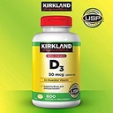 Kirkland podpis Pričakujte več dodatne moči D3 50 μg, 600 Softgels