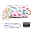 MGZNMTY Asthma Inhaler Case, Carry and Travel Holder Primer Združljiv z ročnim inhalerjem za odrasle in otroke (ONly CASE) (Raining Hearts)