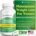 VoomVaya MenoSlim Advanced Menopause Hujšanje za ženske - Menopause in Perimenopavze dopolnila za ženske - Estrogen dodatek & Menopause Relief za vroče bliskavice, napenjanje, energijo - 60 kapsul