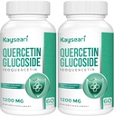 Quercetin Glucoside 1200mg dodatki - Izoquercetin s 6X biorazpoložljivost,120 Veggie kapsule,Vsebujte črni poper in rutin za maksimalno absorpcijo