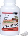 Landau 100mg žvečljivi vitamin C Candy za otroke in odrasle – enostavno jemanje vitamina C dodatek z Acerola – Kosher & Made in The ZDA – Great Degusting Berry Flavor, 250 tablet