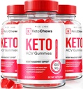 Rize laboratoriji (Pack 3 Keto Chews ACV Gummies za napredno hujšanje 525 mg, Premium Keto+ACV dodatek, Vse naravne jabolčni kis, Uradni Keto Plus ACV Mnenja (180 Gummies)