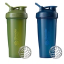 BlenderBottle Classic Shaker steklenica kot nalašč za beljakovinske Shake in pred vadbo, 28-ounce (2 paket), Moss in mornarica