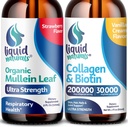 Wellness LABSRX Mullein Leaf kapljice za pljuča, 2 Fl. Oz - Tekoči kolagen in Biotin, 2 Fl. Oz
