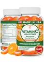 Lunakai ZDA Made High Potency Vitamin C Gumies za odrasle in otroke - 300mg Imunska podpora - Non-GMO, Vegan, Okusna pomarančna aroma, 60ct