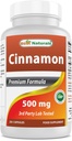 Najboljši naravni cimet 500 mg 250 kapsul (250 kapsul (1 vrečka))