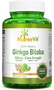 NutreeVit Ginkgo Biloba Dodatne kapsule rastlinskega izvora (240 jih je)