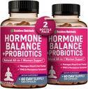 (2 paket) Hormonsko ravnovesje + probiotiki za ženske (3450mg) Naravni relief za menopozo, vroče bliskavice, PMS, napenjanje 