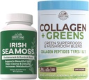 Podeželske kmetije „Beauty Pack Collagen + Greens Irish Sea Moss, Collagen za kožo, rast las, nohti in sklepi, Ultimate Beauty Support Gift, Pack po 2