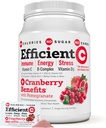 ANDREW LESSMAN Efficient C + Cranberry Prednosti 30 Packets - Imunska, energija, Stres in Seč Tract Podpora. Povrnitev vitamina C. Brez kalorij. Brez sladkorja. Ni ogljikovih hidratov. Enostavno za Mix.