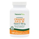 NaturesPlus Orange Juice mlajši - 180 Žvečljive tablete - 100 mg Vitamin C - Imunski sistem podpora - Nežen na trebuh - Vegan, Gluten prosti - 180 Serving