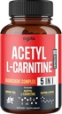 Acetil L-karnitine dodatek - 2600mg 3 Meseci - Mešanica z alfa lipoična kislina, zeleni čaj, zelena kava fižol & malina Ketones - Spomin & Brain Health Support, Non-GMO - 90 Veganske kapsule