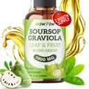 Soursop Tekoča kapljica 4 Fl oz za podporo celic in regeneracijo, Imunsko povečanje, Sprostitev, Jetra in spanje, Soursop Bitters tekoče, Zeliščna dobrota, Sladkor/Gluten prost, naravna aroma