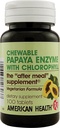 American Health Papaya Enzyme z klorofilom - 100 žvečljive tablete - spodbuja absorpcijo hranil - Ne-GMO, Vegan, Gluten Free - 33 Služabniki