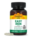 Country Life Easy Iron 25mg Kapsule - Nežna nezaščitna Ferrochel - Veganski vitaminski dodatek za ženske in moške - podpira energijo telesa