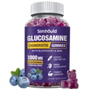 Glukozamin Chondroitin Gumies - 3000MG Extra Strength Skupna podpora dodatek z MSM & Elderberry, Fleksibilnost, antioksidant imunske podpore Gummy za odrasle, moške in ženske