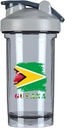 Vintage Gvajana Gvajana Zastava 18 Ounce Shaker Cup,Fashion Tema Vzorec Shaker Steklenica Puh odporna Tresanje steklenice 500ML/18 oz Kot nalašč za pred vadbo-2