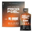 Frog Fuel Ultra Energy Gel & Pre Workout Shot z 1500mg Beta Alanine, Elektroliti 8g Protein Nano-Hydrolyzed Grass Fed Collagen, 10g Carbs, Gluten Free, Fat Free, Berry, 1.2 oz Packets, 24 Pack