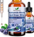 NAD dopolnila za ženske in moške, NAD Nikotinamid Riboside Resveratrol 900mg & Quercetin, Niacin, Kolagen, Biotin, Liquid NAD Plus dodatek NR900 za anti-Aging Skin Energy Longevity Focus Brain
