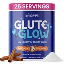 Glute Y Glow by Amatemas – ženski kreatin + biotin dodatek za rast mišic, glute podpora, lasje kože in nohti – Horchata Flavor – energijska podpora – Lean Muscle – Dnevna učinkovitost Mešanica