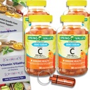 Choice Bundle Spring Valley Zero Sugar Vitamin C Gummies Prehranska dopolnila 250 mg 120 Ct 4 pk (480 skupaj) + Vitamin Guide & Pill Container (6 Izdelki)!