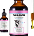 Tekoči kolagen za pse - naravni pes tekoči kolagen kožo in plašč - podpira pse srbečica olajšanje in skupno zdravje - slanina aroma / 2.02 Oz