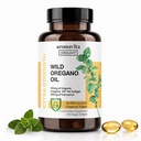 Vegansko Wild Origano Oil Kapsule Organic, 86- 90% Carvacrol - 125 mg Origano na Softgel - Imunska in prebavna podpora, Naravni antioksidant, Vegan, Non GSO, 120 kapsul