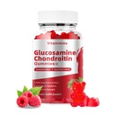 Glukozamin Chondroitin Gumies z MSM & Elderberry Extra Jakost - Skupna podpora, Antioksidant Imunska podpora dodatek za odrasle, moške in ženske Minerali, koencim Q10, DHA - 60 Raspberry Gumies