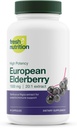 Bezgova imunska podpora – Najmočnejša DNK Preverjena 1800mg Sambucus Črna jerebica – Enostaven za pogoltniti Elderberry kapsula - močan obnovitvenik - Gluten Free, Soy Free, Non GSO, Vegan Safe