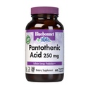 BlueBonnet Nutrition Pantotenska kislina 250 mg Dnevni vitamin B5 dodatek za celično energijo za ženske in moške - Vegan, brez glutena, ne-GMO - 60 rastlinskih kapsul