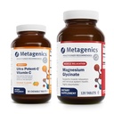 Metagenike Žvečilni - Ultra Potent-C Žvečilni & Magnezijev Glicinat - 90 tablet Ultra Potent-C Žvečljivi za imuno- antioksidant podporo - 120 tablet Mag Glicinata za podporo živčnega sistema