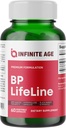 Neskončna starost BP Lifeline kapsule, 60 Count - Heart Support dodatek z izvlečkom semena, Nattokinase, Quercetin in magnezij - Izdelano v ZDA