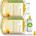 Visoka absorpcija Kalcijeve žvečilke, kalcijev magnezijev cink z magnezijevim glicinatom, kalij, vitamin D3 za ženske in moški mango aromo 120 Cts