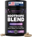 Nano Choice Nootropic Mešanica - Gobe Kompleksni dodatek za možgane, Fokus, Produktivnost in Imunska podpora 