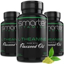 (3 pakiranje) Pametnejši L-teanin 250mg dodatek, v Laneno olje, ki ni GMO, 150 Tekoči softgels