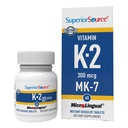 Superior Source Vitamin K2 MK-7 (Menakinon-7) 300 μg - Bone Jakost in zdravstvena podpora dodatek - Aids Heart Function - Bariatric- Friendly - 60 Podjezične tablete za raztapljanje