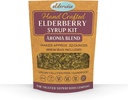 Starejše Aronia Berry Sirup Kit - Bezgove jagode, Aronia jagode, Šipek, Ginger, Echinacea, Cinamon, in Clovine, Naredi 32oz Syrup, Brewing Bag Vključeno