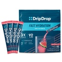 DripDrop Hydration Packets - Watermelon - Ena servirana mešanica elektrolitov v prahu Mix - Non-GMO, Gluten Free, Vegan - 32 palic
