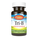 Carlson - Tri-B, Vitamin B Complex, 25 mg Vitamin B-6, 400 mcg Vitamin B-12, Folna kislina Energijske tablete, Spodbujanje kardiovaskularnega zdravja, B Complex Vitamini, B12 dodatek, B Vitamin Complex, 120 Tablete