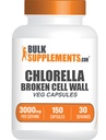 BulkSupplements.com Klorella Kapsule - zlomljena celična stena, Klorella dodatek - Superfood dodatek, Vegan & Gluten brezplačno, 5 Kapsule na serviranje, 150 Število (Pack po 1)