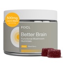FOCL Lions Mane Gobe Gumies - Gobe Dopolnilo za delovanje možganov, Fokus, Spomin, Energija, Imuna Boost, Stamina - Nootropic Complex Lion's Mane, Reishi, Cordyceps - Vegan, Gluten Free, Organic