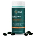 Iwi Omega-3 Sport, 60 Softgels (30 servings), Rastlinsko-bazni Vegan Algae Omega 3 z DHA, Podpora za regeneracijo vaje Prehranska dopolnila, Krill & ribje olje Alternative, Brez ribjega pookusa