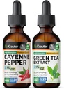BIO KRAUTER Cayenne Tinkture 2 Fl. Oz. & Green Tea Tinkture 2 Fl. Oz.