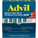 Advil Pain Reliever in Fever Reducer, Pain Relief Medicine z Ibuprofen 200 mg za glavobol, Backache, Menstrualne bolečine in lajšanje bolečine v sklepih - 50x2 Obložene tablete