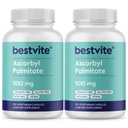 BESTVITE Askorbilat 500mg (240 vegetarijanskih kapsul) (2-pak) - brez stearat - brez polnil - brez agentov za pretok