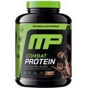 MusclePharm Combat Protein Powder, čokoladno mleko aroma, gorivo mišice za produktivne vadbe, 5 beljakovinski viri, vključno z izolatom sirotkinih beljakovin in jajčni albumin, brez glutena, 6,2 lb, 77 Strežnice