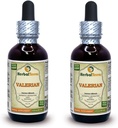 Valerian (Valeriana officinalis) Tinktura, Tekoči ekstrakt organskih posušenih korenin (Brand Name: HerbalTerra, Ponosno Made in USA) 2x2 fl.oz (2x60 ml)