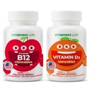 Otroci Vitamin B12 Žvečilni izdelki + vitamin D3 1000 i.e. Žvečilni dodatki